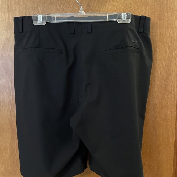 Nike Golf Shorts Mens 38 Black Standard Fit Dri Fit Flex Stretch Logo 10” Inseam - Picture 6 of 6